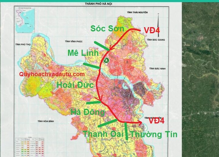 Hướng dẫn xem bản đồ đường Vành đai 4 Hà Nội chi tiết đến từng thửa đất