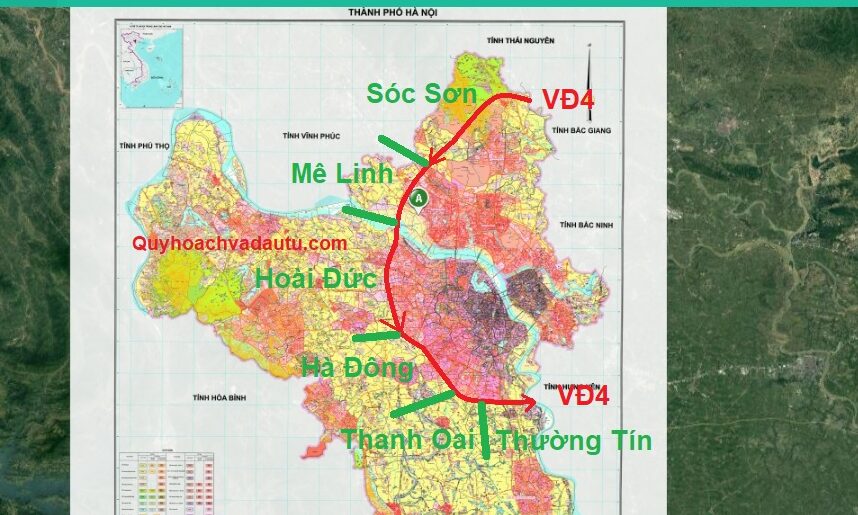 Hướng dẫn xem bản đồ đường Vành đai 4 Hà Nội chi tiết đến từng thửa đất