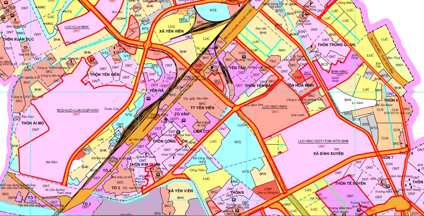 Bản đồ quy hoạch Gia Lâm và gần 200 đường giao thông đang và sẽ làm