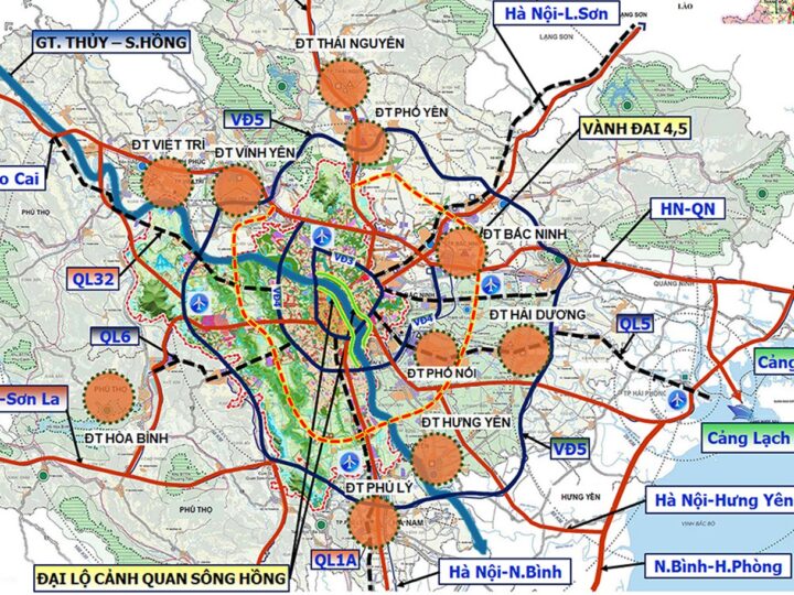 Bản đồ quy hoạch Hà Nội 100 năm