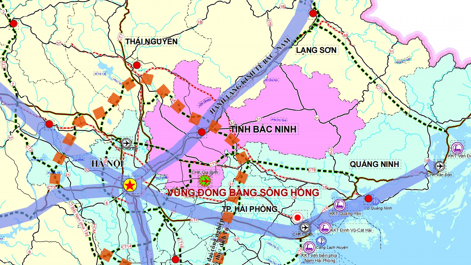 Bản đồ quy hoạch tỉnh Bắc Ninh mới sau sáp nhập